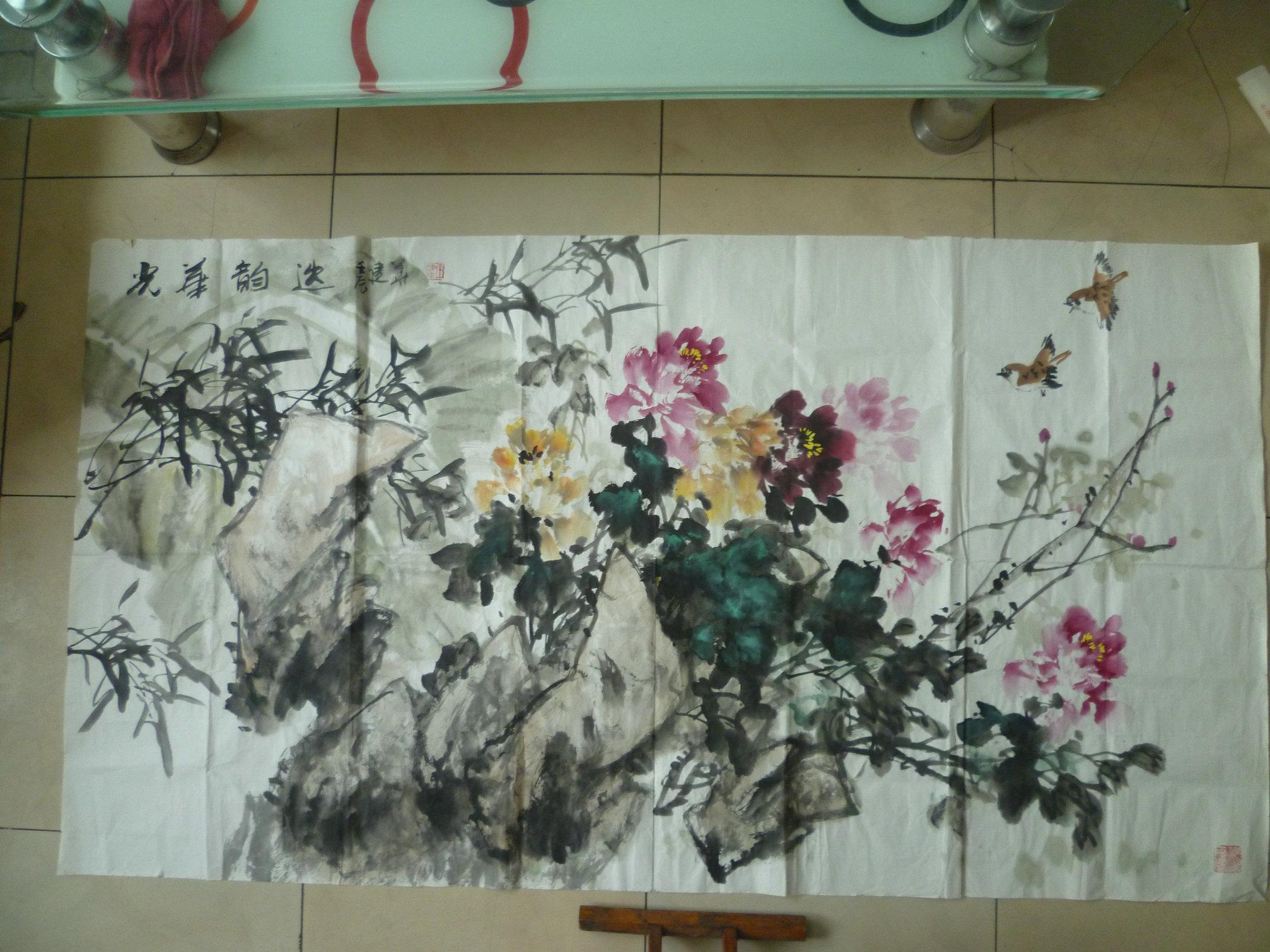 山东省美协会员王建华国画作品六尺整张