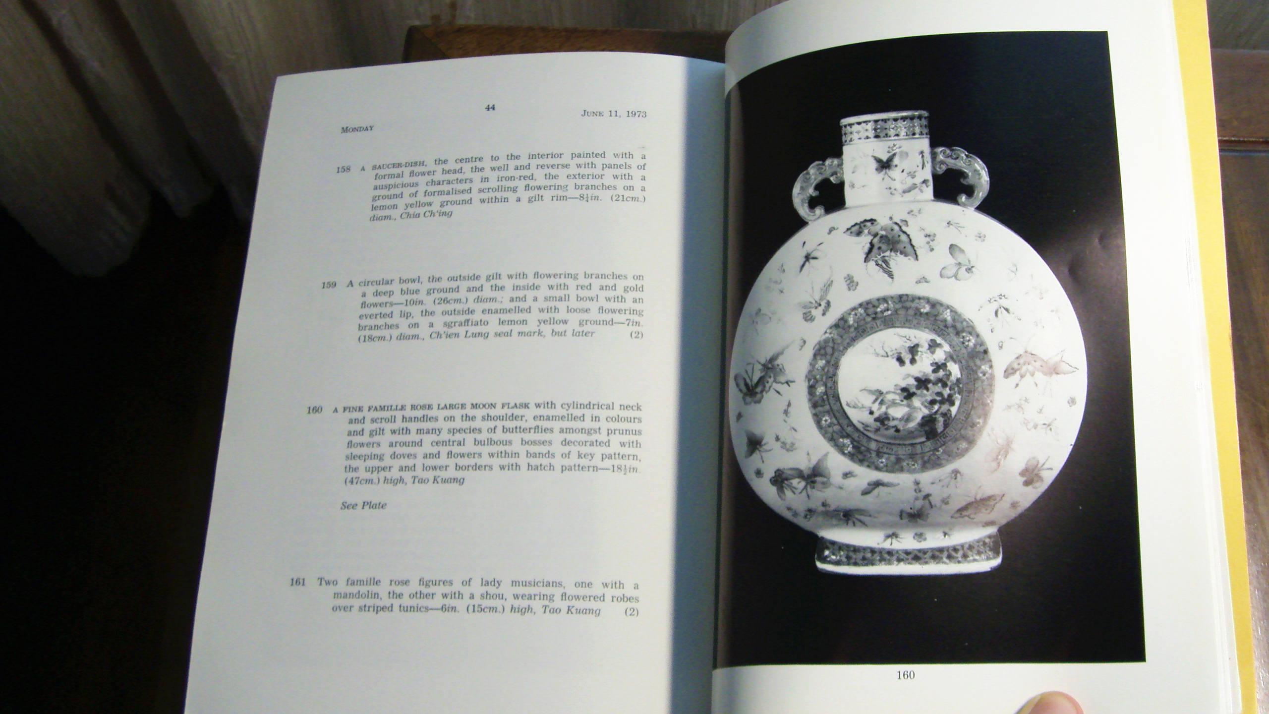 佳士得 1973年6月11日 中国瓷器与艺术品专场拍卖图录