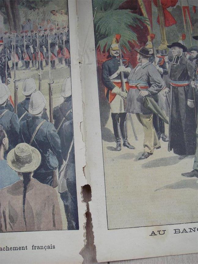 【老报纸,版画收藏】1900年彩色版画,八国联军法军司令voyron 将军