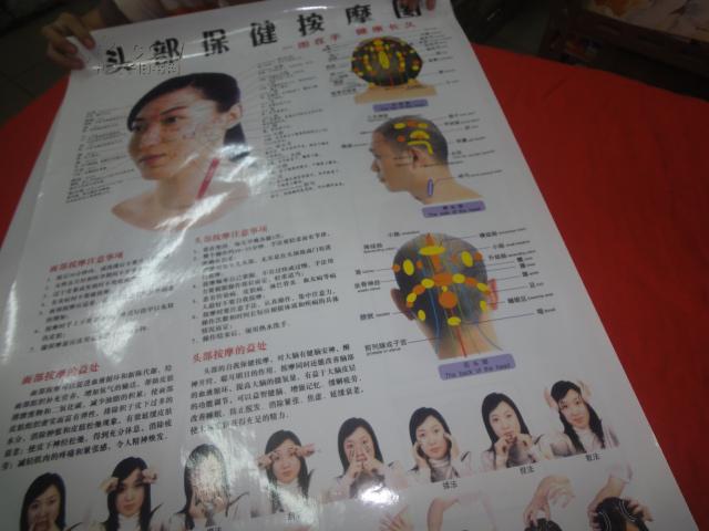 侧面,《手部反射区健康疗法挂图》,《头部保健按摩图》,《人体经络
