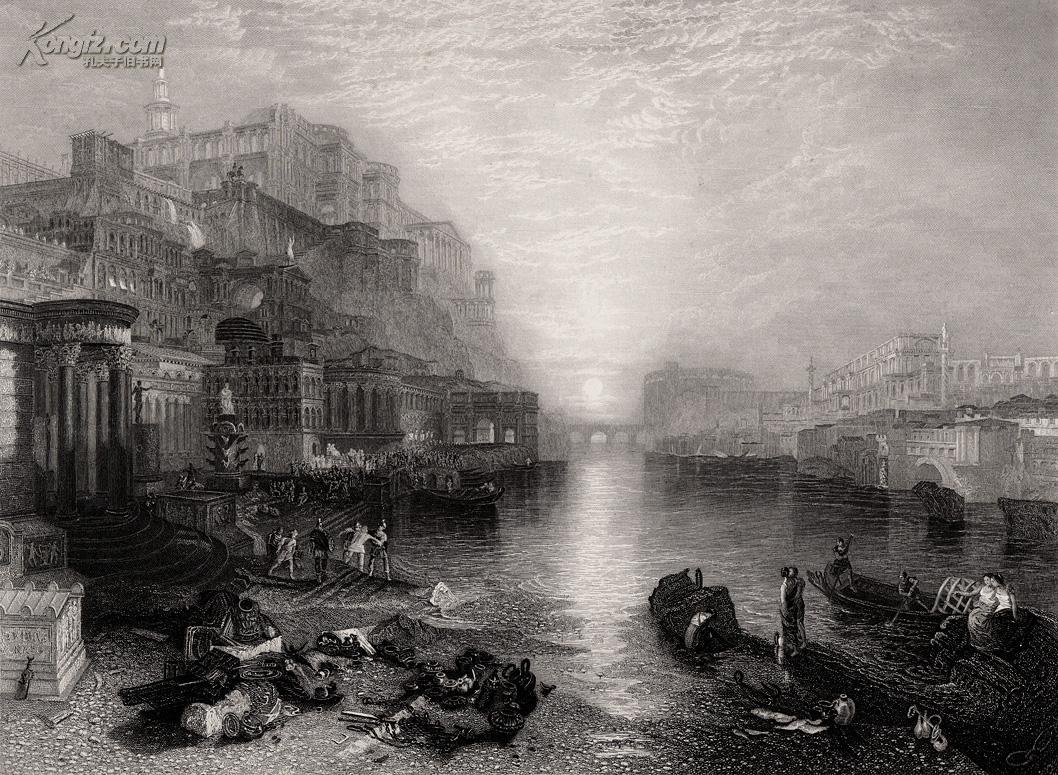 【图】1861年雕刻版画《古代意大利》,托马斯