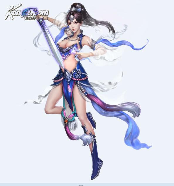 游戏美术资源/原画资料素材 人物设定 古风唯美人物png透明