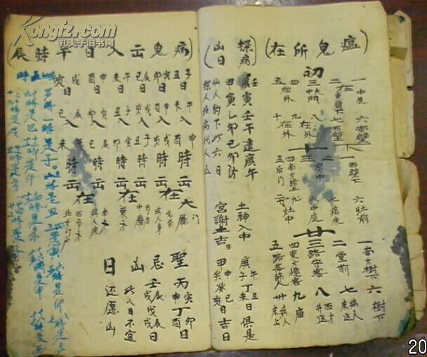 灶周堂吉凶图作灶周堂图吉凶古代挂毛笔的架六十甲子日送鬼表送神送鬼