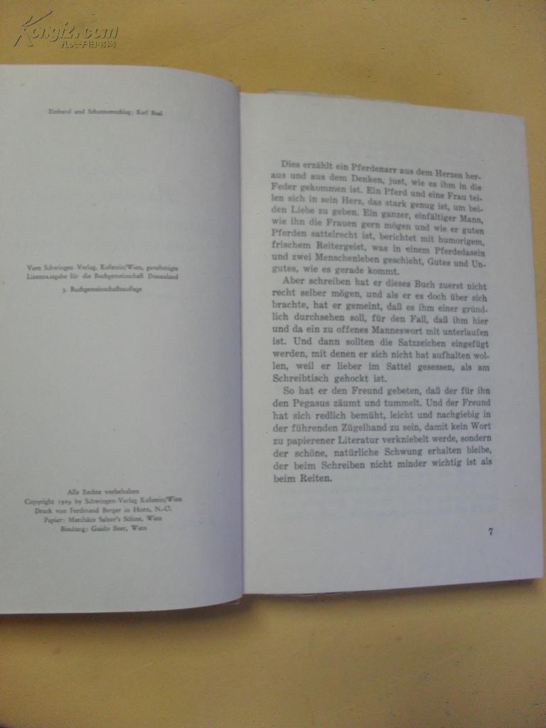 【图】1957年德文原版 Hengst Maestoso Aus