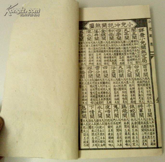 民间印本《周公解梦吉凶书 二十六关煞 三娘煞洗头日 花甲相冲及吉凶