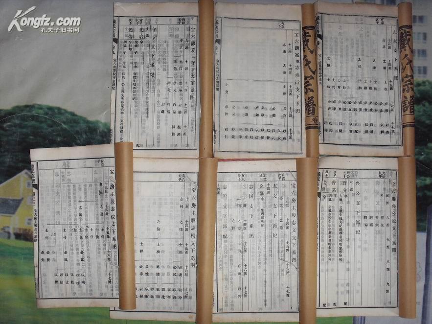 戴氏宗谱(注礼堂.8本:卷3-4,8-9,30-33.辈字:作述家声振明经学业昌.