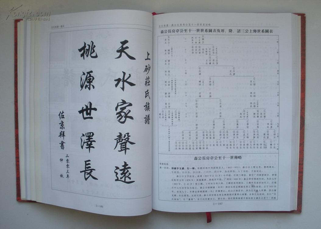 硬精装16开厚册 族谱家谱~荘氏族谱一册(天水堂广东揭西上砂)庄