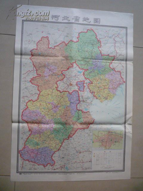 怀旧老地图90年代河北省地图