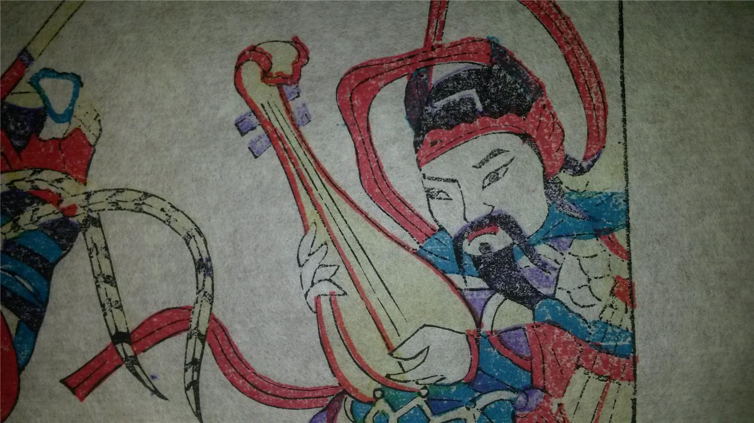 大师成名作*老木刻木版年画版画*西游记11……天兵天将斗悟空*值得