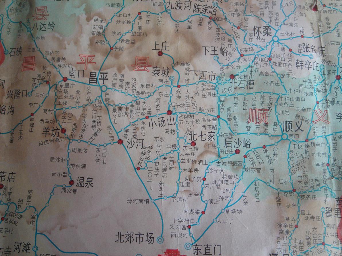 【老公交地图】北京市长途汽车公司运营路线示意图 1980年3月 【105.图片