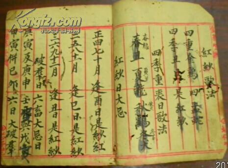 《割蜂蜜日指/红纱歌法/红纱日大忌/破群日/绝烟日歌法/四重丧歌法