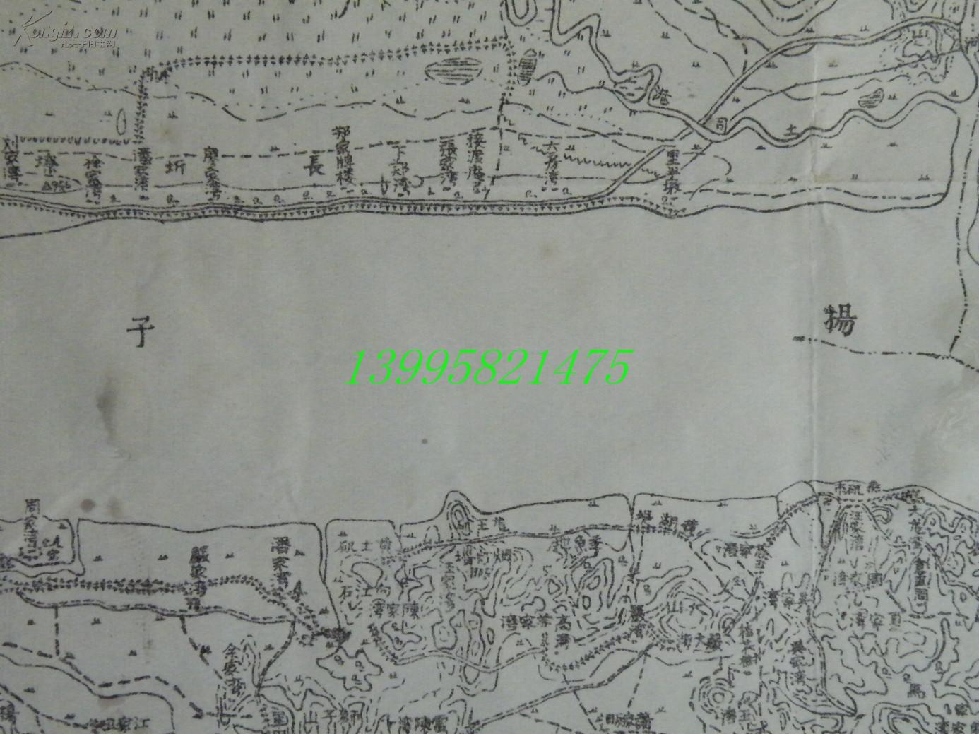 民国地图42【1922年】湖北省黄冈县地形图图片