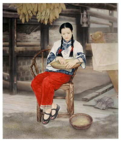 工笔人物画 中国画《经典 风范 中国当代核心画家作品