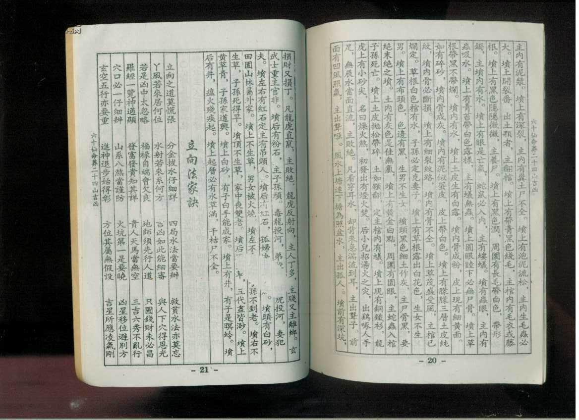 六十仙命葬二十四山吉山