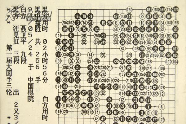 1993年 聂卫平,刘小光等中日围棋大师对战棋谱 16开一