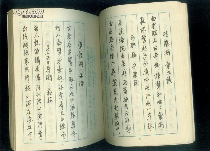 山水名胜诗钢笔字帖(骆恒光行楷书写 老版好帖)