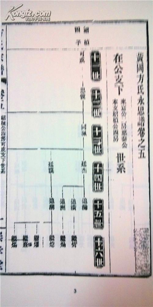 方氏宗谱 湖北黄冈支 16开 1050页 民国十九年版(1930