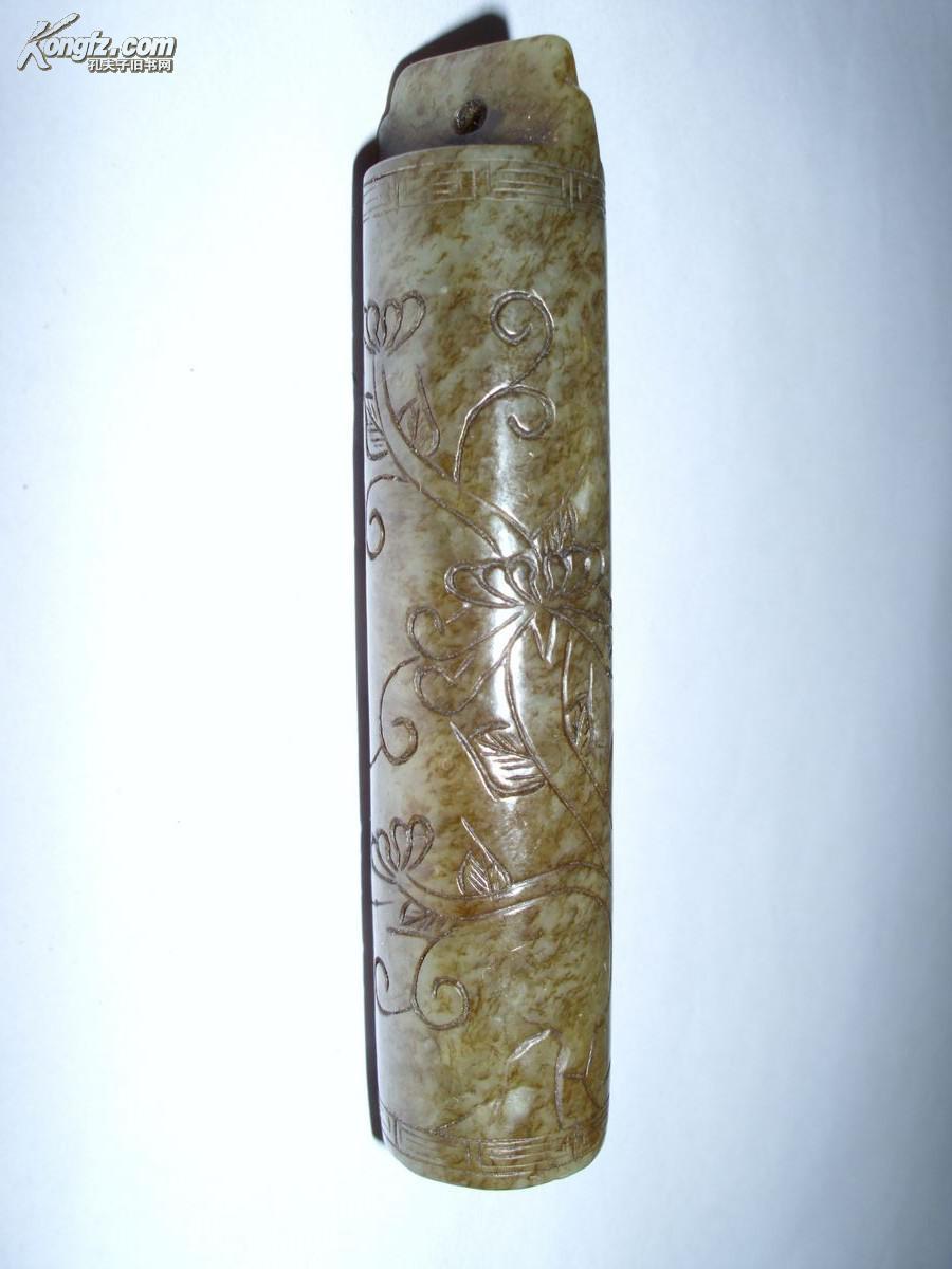 圆筒坠 老玉古玉玉雕玉石吊坠玉佩玉坠古董古玩收藏摆件杂项