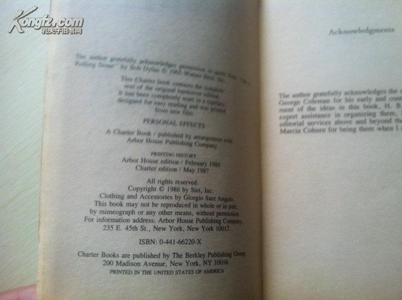 【图】Personal Effects【个人财产,雷克斯·里