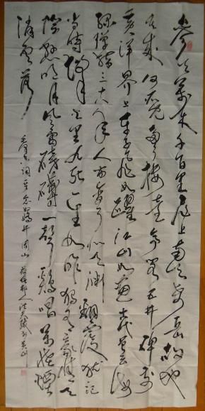 手书真迹书法:黄山市书协会员洪瑞强(洪天骏)草书《念奴娇 重上井冈山