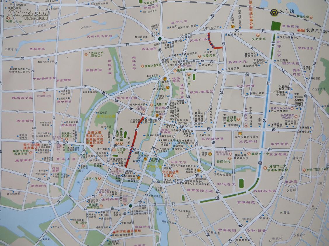 巢湖市区图(巢湖市地图)(巢湖市2011交通旅游图)