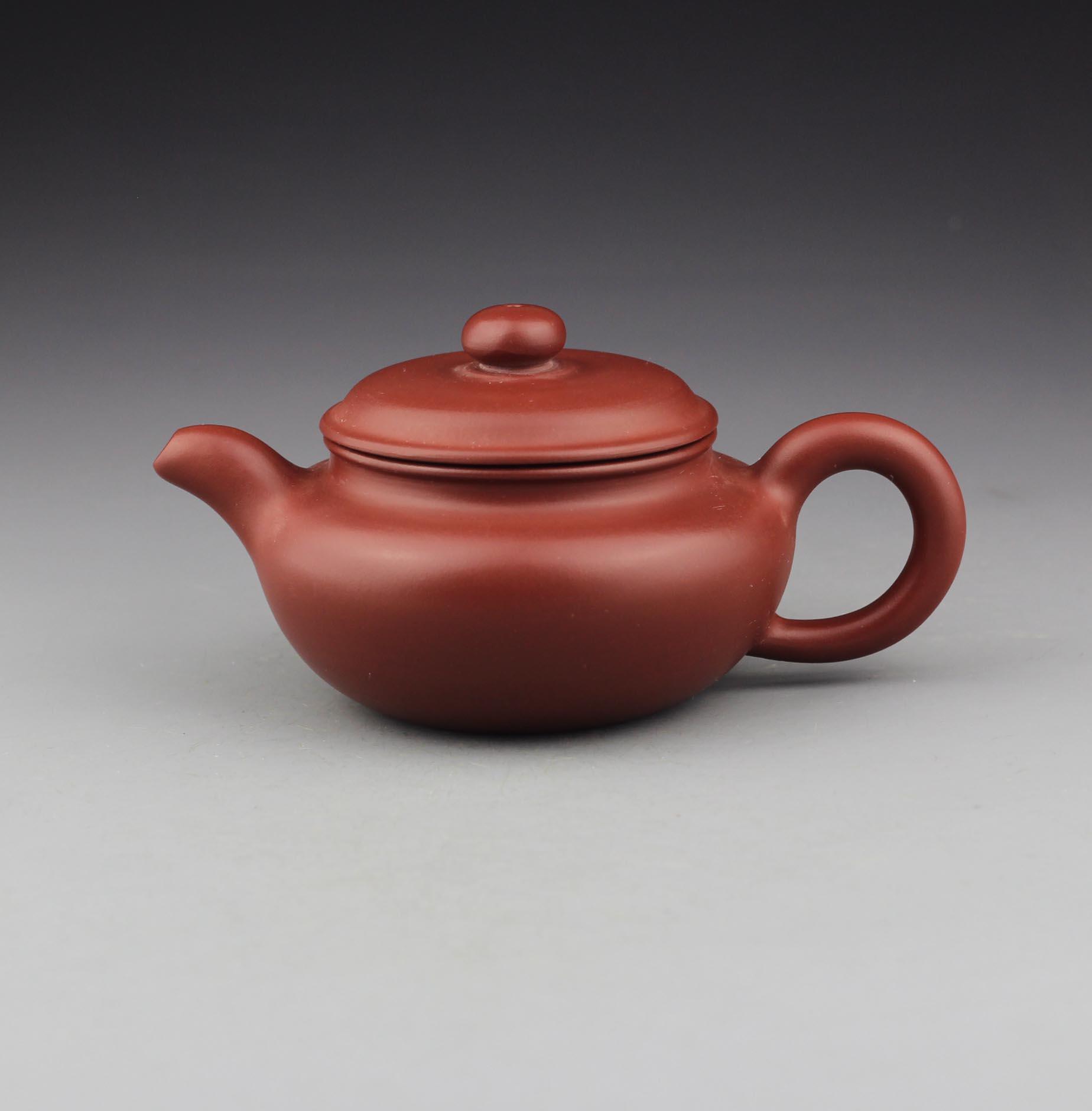 宜兴紫砂壶 品 周国君 原矿鸡血红泥 仿古壶【附作者保真证书及作品