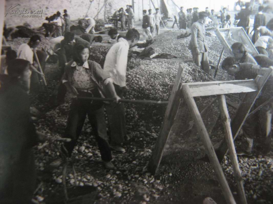 1953年佛子岭水库建设照片16张,有水利泰斗张光斗,每幅照片后边均有