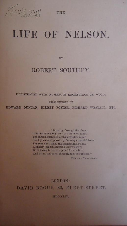 Robert Southey,Walter Scott 1854 年robert southey - life of nelson 桂冠诗人骚塞传记名著