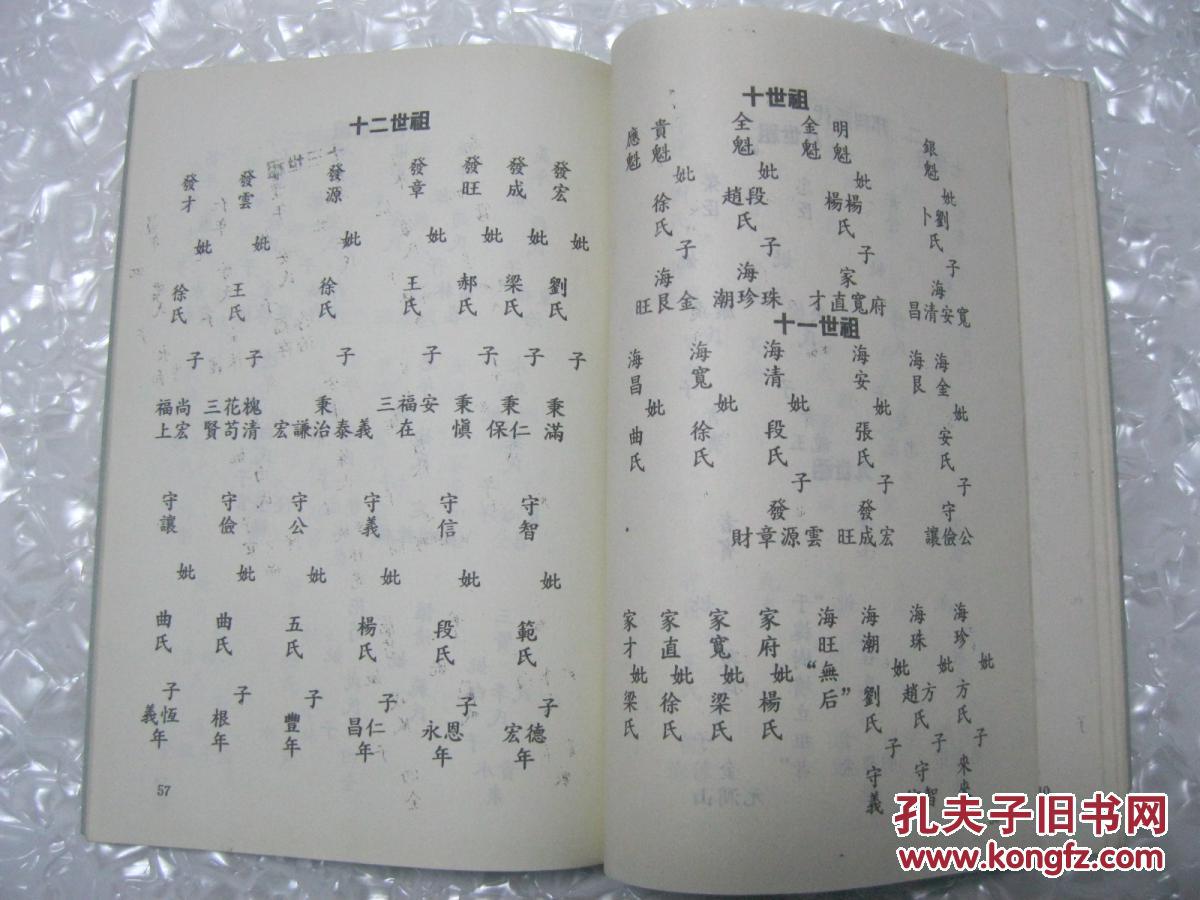 王氏家族谱(山西省五台县建安乡一带.明朝嘉靖二年,自