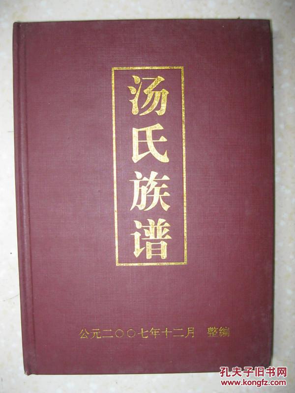汤氏族谱(始祖汤潮,原籍湖南湘阴县,后迁四川安乐县永康乡汤家寨)