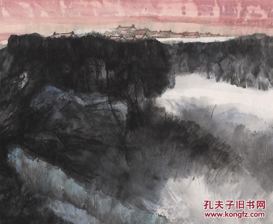 范权-红日初升-110x219cm高仿真水墨复制品 名人字画 装饰 山水 花鸟
