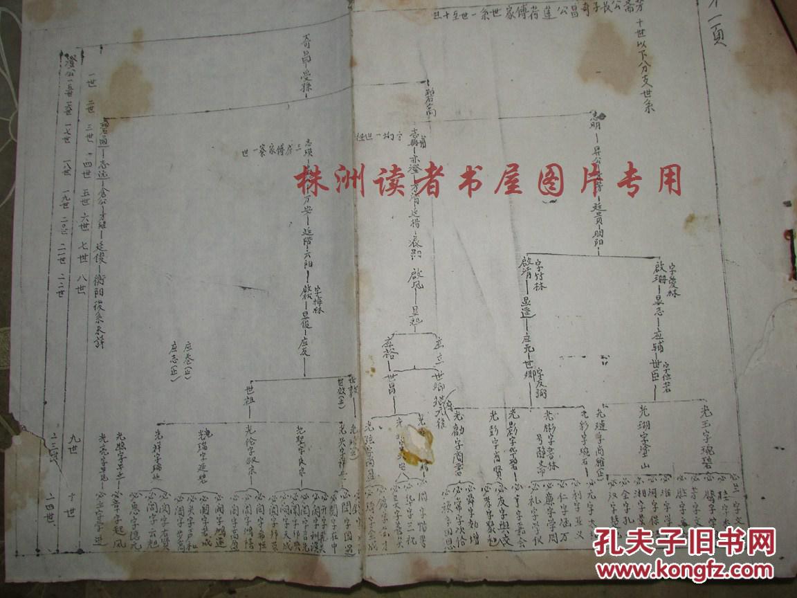傅氏家谱(帝赉堂-莲荷奇昌公世系)莲荷傅家坡第四世