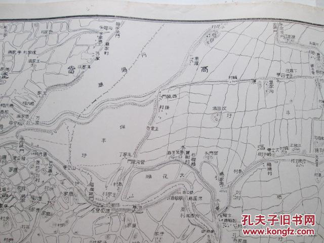 红色收藏华东人民解放军总部测绘室1949年再版地图(安徽水阳镇)(55cm图片