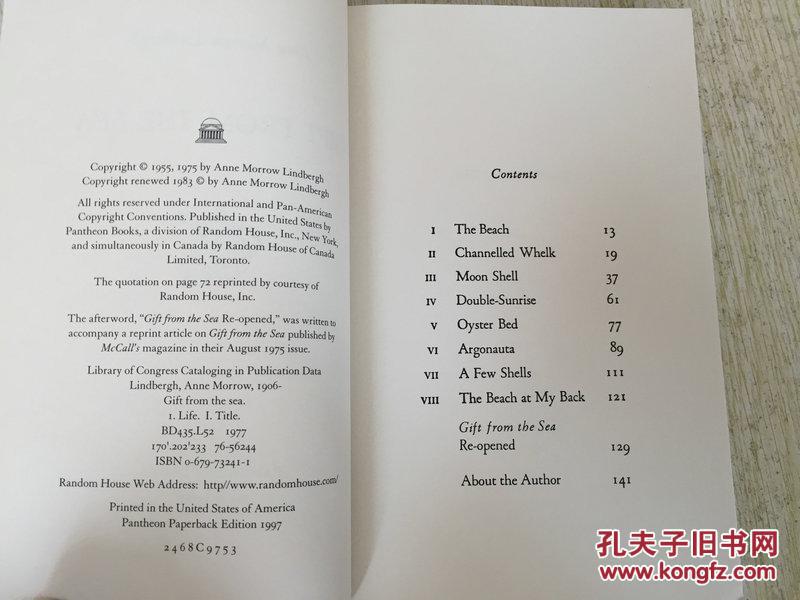 gift from the sea【来自大海的礼物,安妮·默洛·林德伯格,英文原版