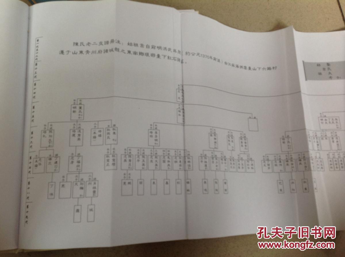 陈氏族谱 山东省胶南市孙家屯村