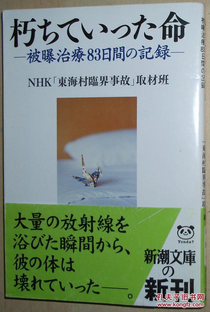 日文原版书 朽ちていった命―被曝治疗83日间の记录 东海村临界事故