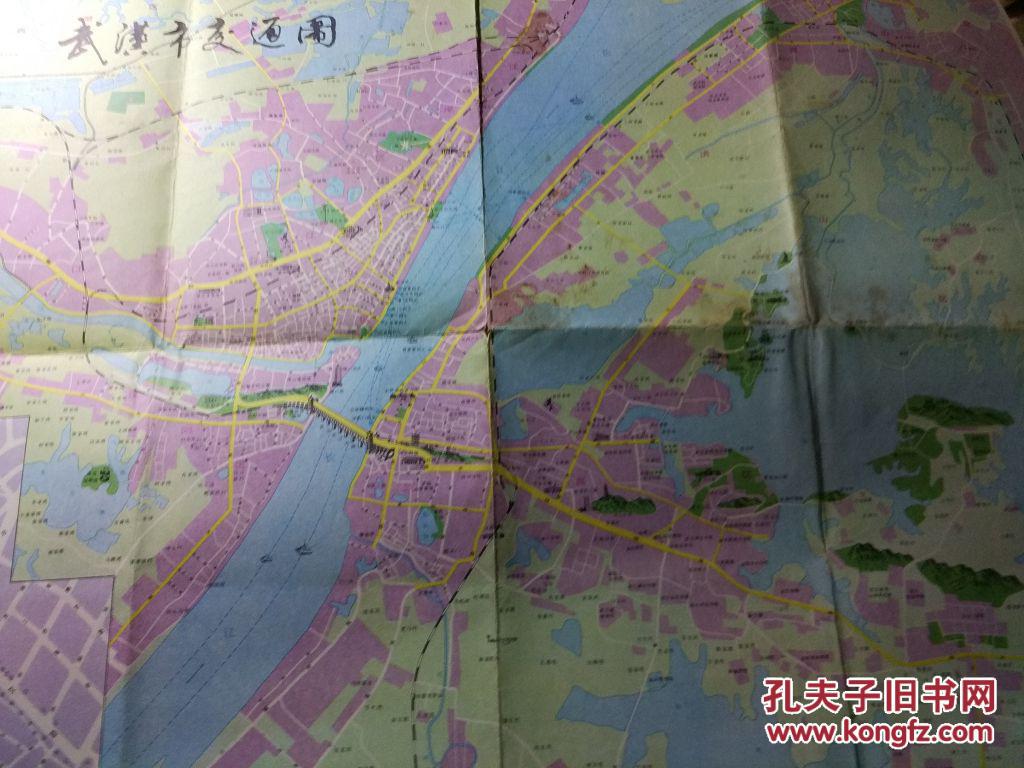 1986武汉市交通图 武汉地图图片