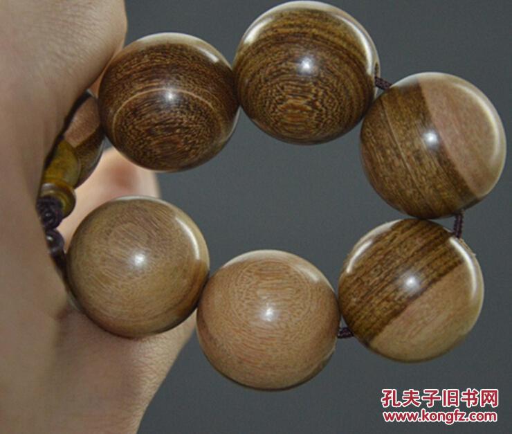纯天然---金丝檀阴阳木佛珠手串 拍品编号:19202776
