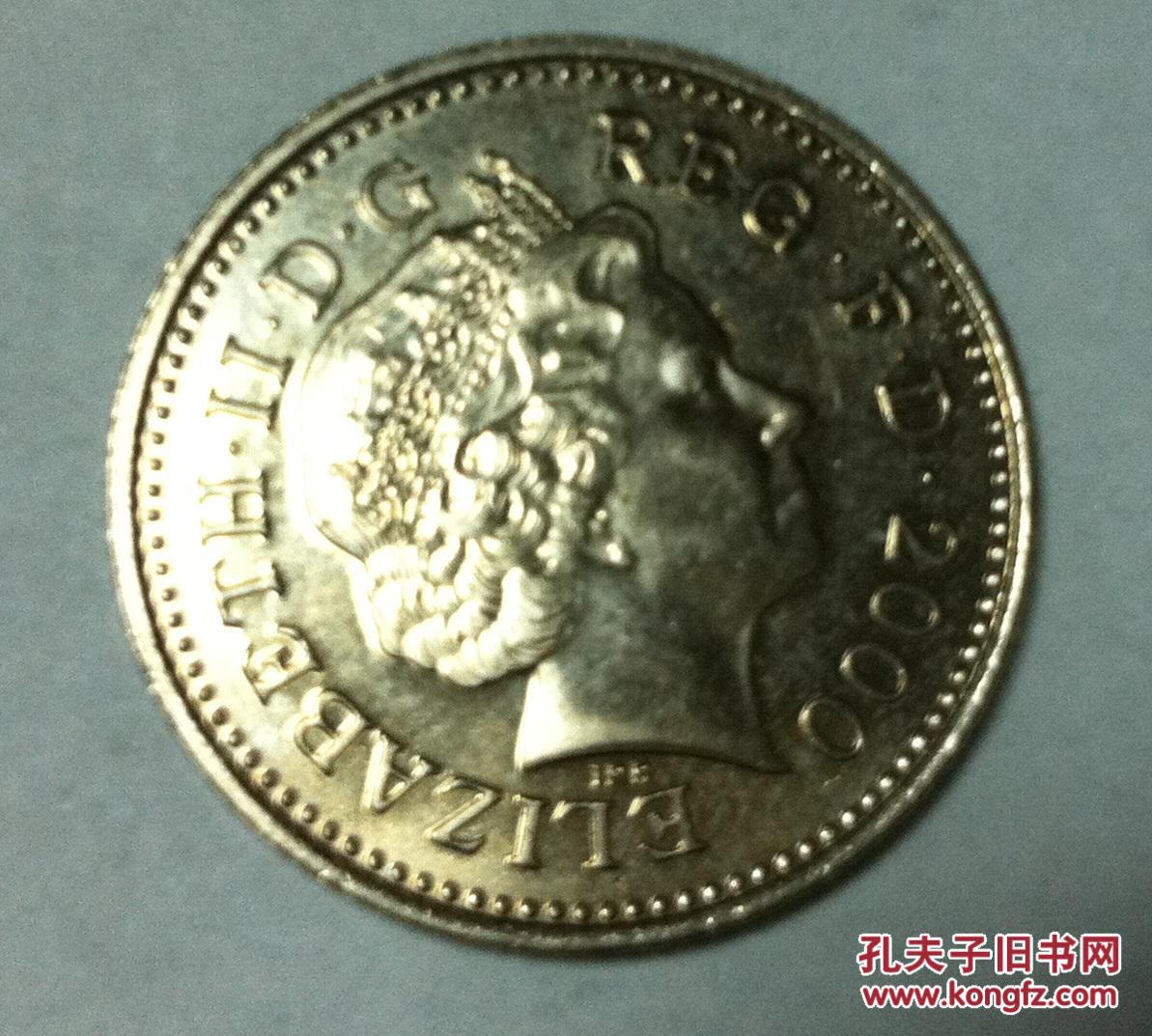 2000年千禧年 英国10便士硬币