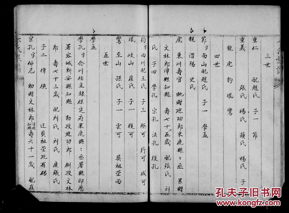 卞氏宗谱 【复印本】 山东惠民乐邑顺公支 16开 70页