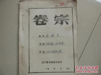 重点人口类别_...刑事卷宗一本 类别见图,内有破坏分子审批表 重点人口管理呈