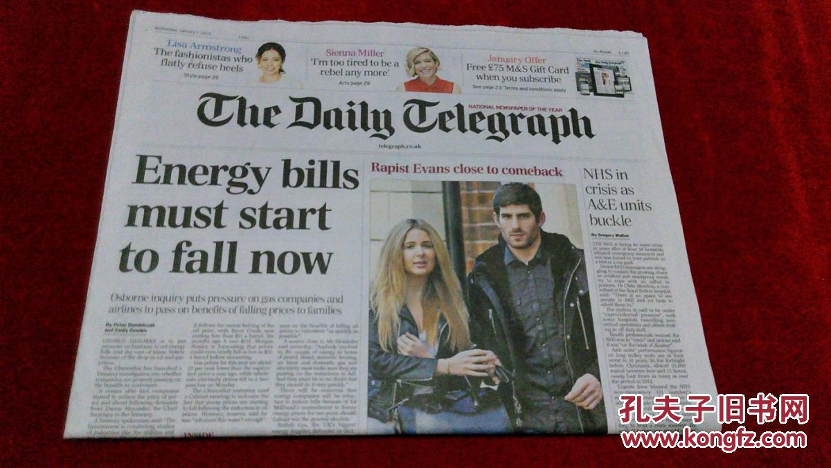 The Daily Telegraph,reuters the daily telegraph 每日电讯报 2015/01/07 星期三