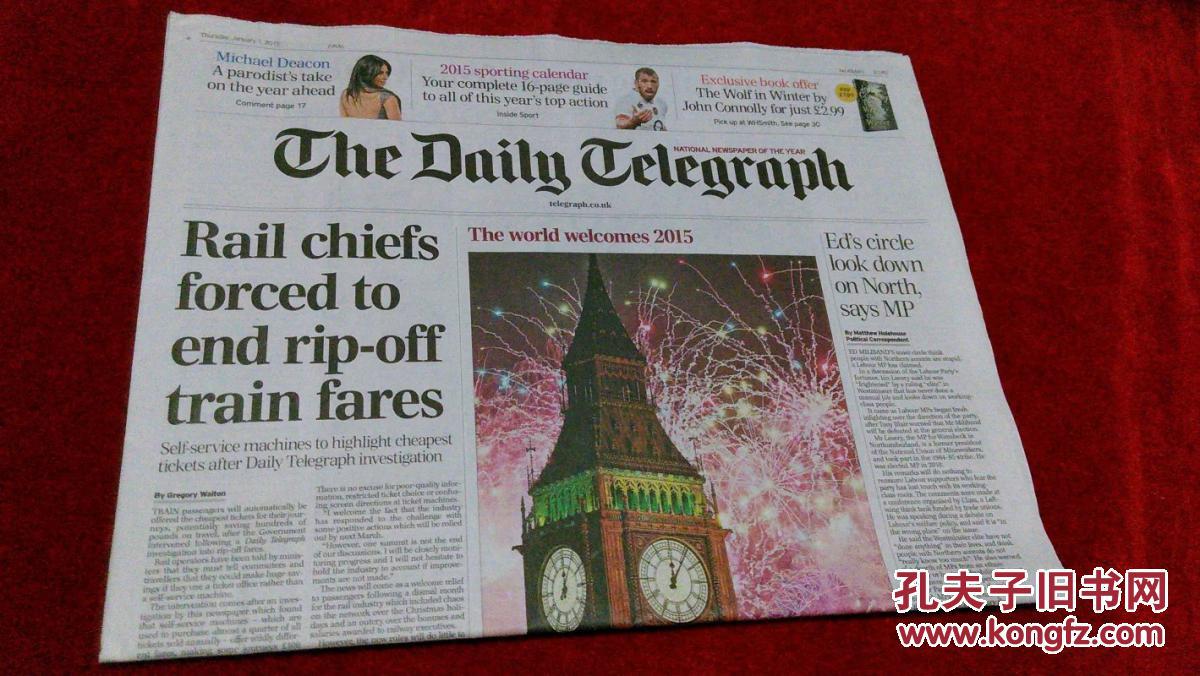 The Daily Telegraph,reuters the daily telegraph 每日电讯报 2015/01/01 星期四
