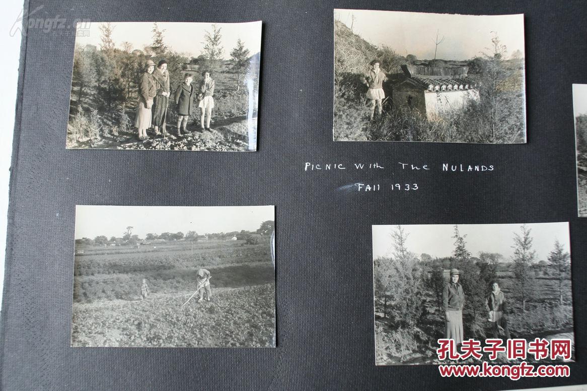 1933年夏上海市区气象历史影像 ~~台风大洪水,民国原版银盐照片册页一