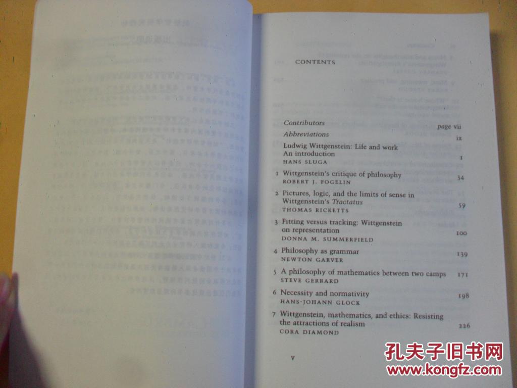 【图】维特根斯坦 (剑桥哲学研究指针)英文版 