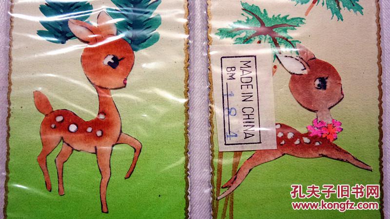 【精品文房】非常难得的70年代书签系列《小鹿》套装6