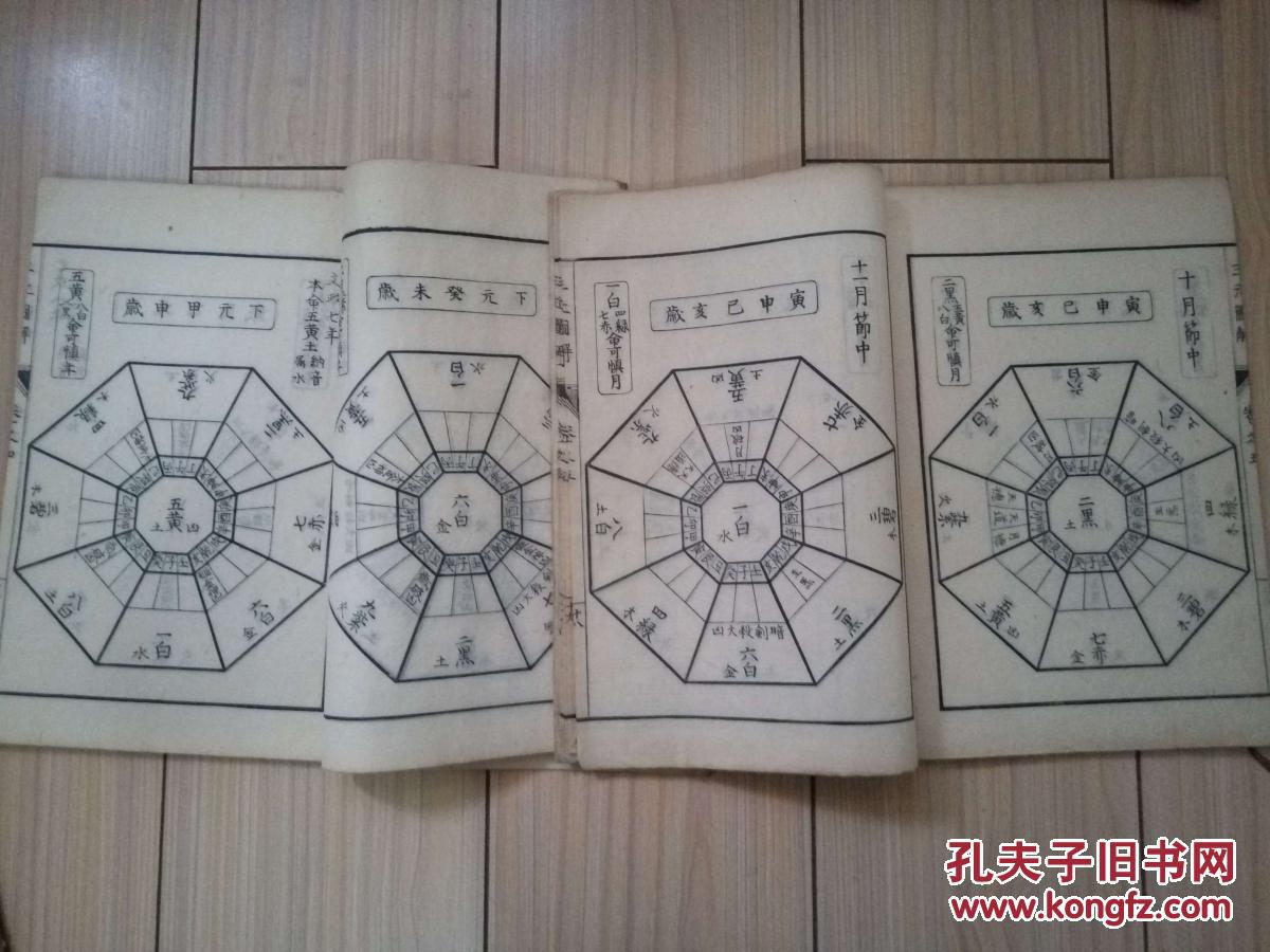 和刻风水书《必用方鉴 三元图解》5册全 ,松浦幸最著