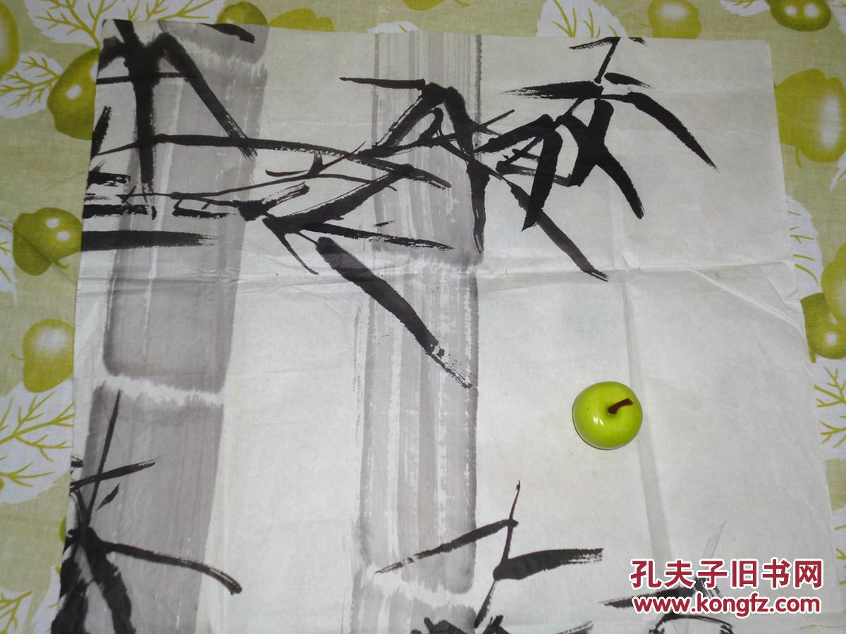 丁蕉墨竹图国画大尺寸写意文人画山东著名书画家师从俞平伯岁寒三友
