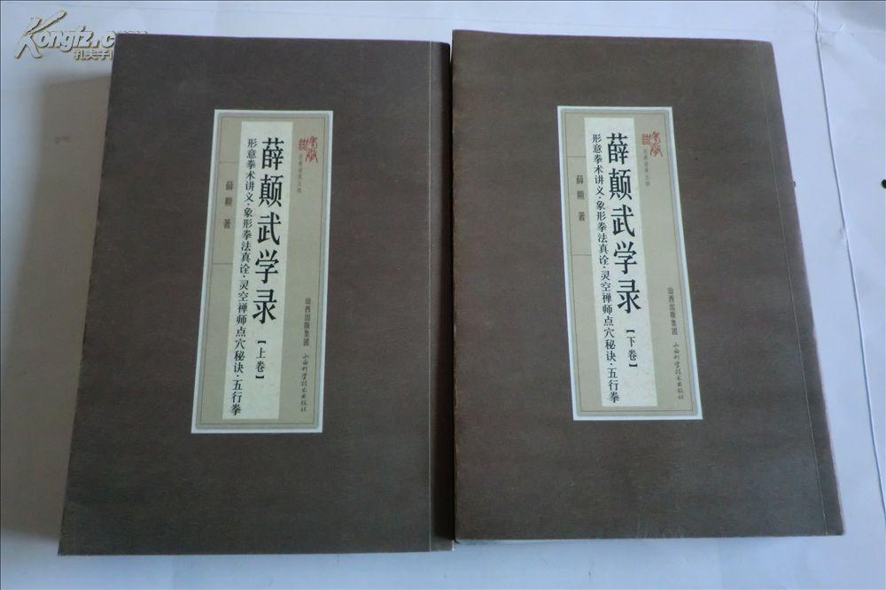 《薛颠武学录》全上下册,形意拳术讲义,象形拳法真诠