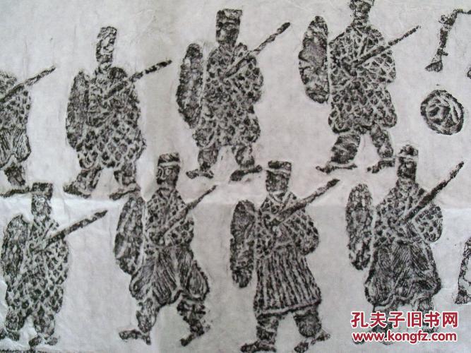 汉画像石拓片-------出征图,8尺整张